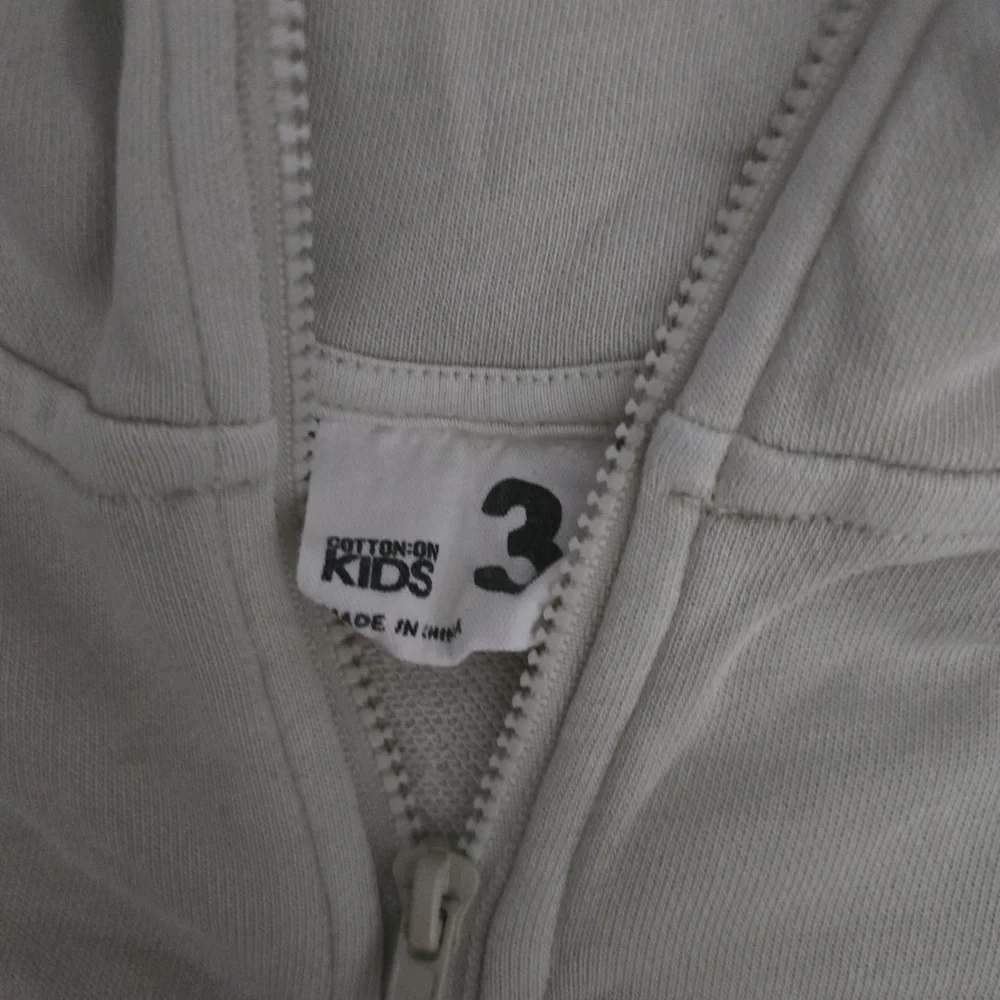 Kids Cream Half-Zip Pullover Hoodie